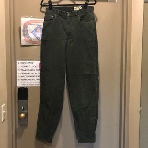 Eddie Bauer Womens 12 Jeans Green Cords HighWaist